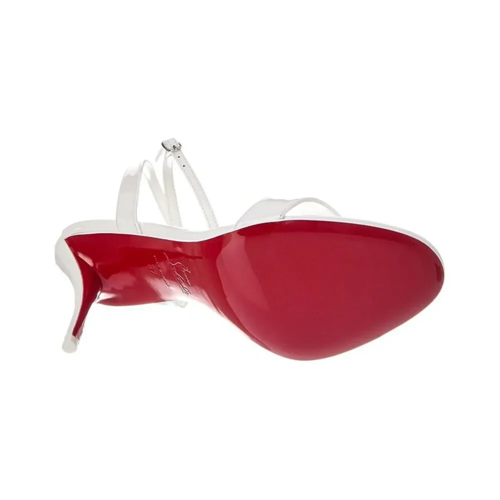 Christian Louboutin Miss Z 80 Patent Sandal, White
